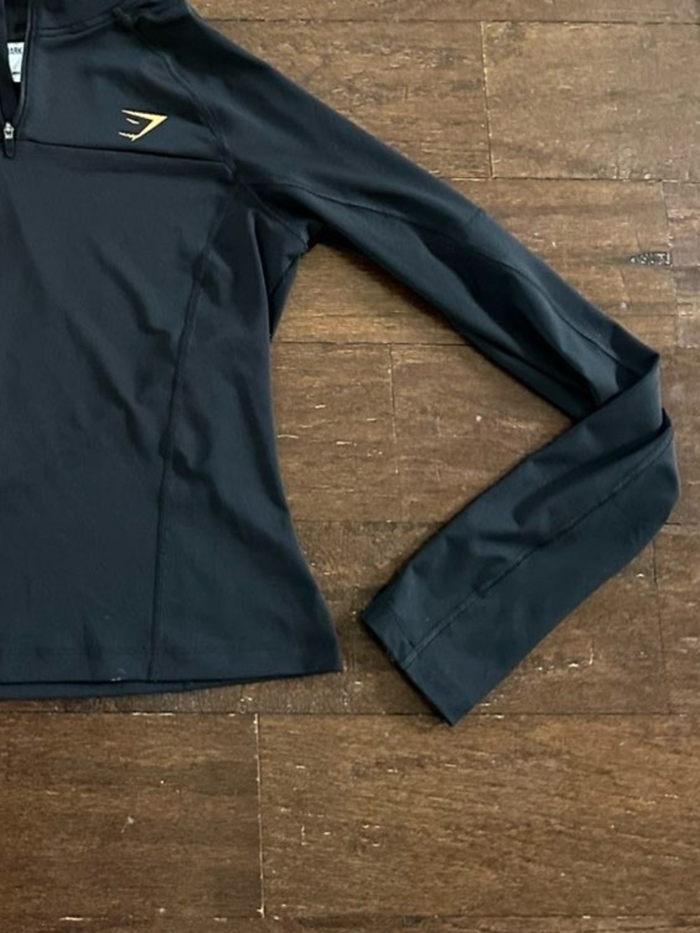 Gymshark TRAINING 1/4 ZIP Top Black size M NWOT - Picture 8 of 9